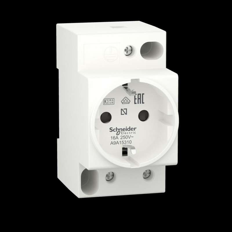 Schneider Electric A9A15310 Socket-Outlet, 16 A, 250 V, 2P+E, DIN 49440