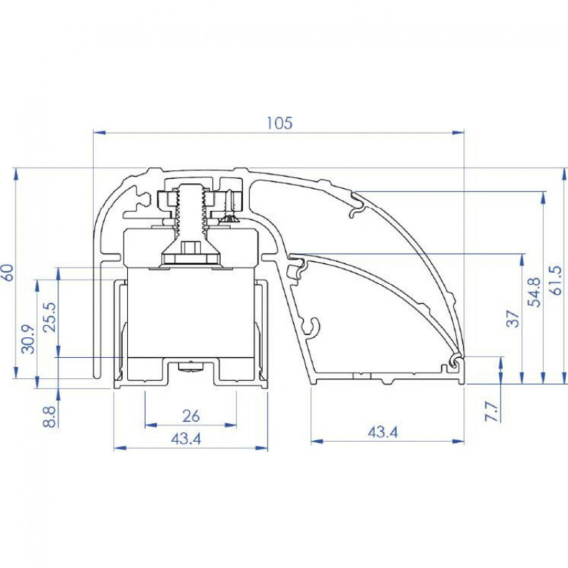 CDVI P300EVO Electromagnetic Door Profile Lock 400 mm, 300 kg, monitored (52870)