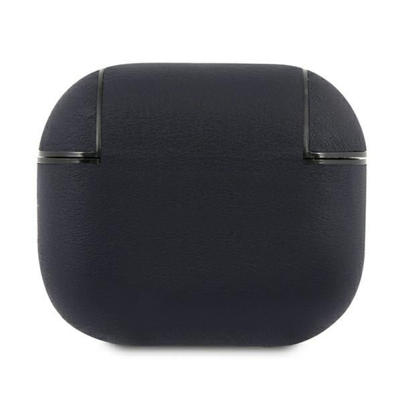 BMW BMA3SSLNA Genuine Leather Silver Logo Cover for Apple AirPods 3, navy