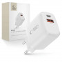 Tech-Protect NCA20 USB-A, USB-C Wall Charger PD 20W / QC3.0, White