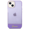 Guess GUHCP14SHGCOU Translucent Hardcase for Apple iPhone 14 / 15 / 13 6.1 inch, purple
