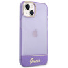 Guess GUHCP14SHGCOU Translucent Hardcase for Apple iPhone 14 / 15 / 13 6.1 inch, purple