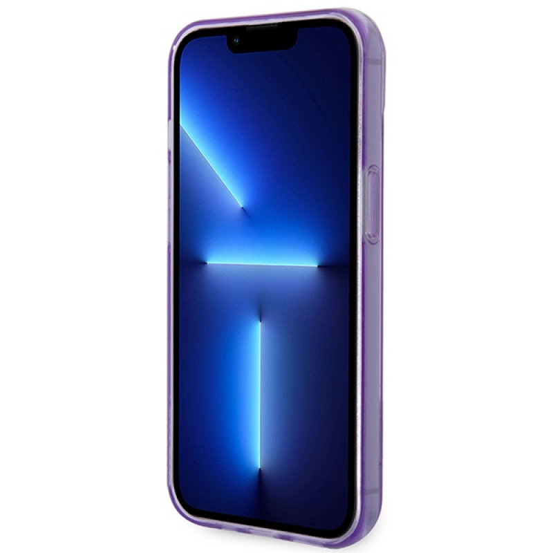 Guess GUHCP14SHGCOU Translucent Hardcase for Apple iPhone 14 / 15 / 13 6.1 inch, purple