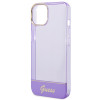 Guess GUHCP14SHGCOU Translucent Hardcase for Apple iPhone 14 / 15 / 13 6.1 inch, purple