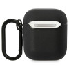 BMW BMA222RVSK Leather Color Lines Cover for Apple AirPods 1/2, black