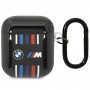 BMW BMA222SWTK Multiple Colored Lines Cover for Apple AirPods 1/2, black