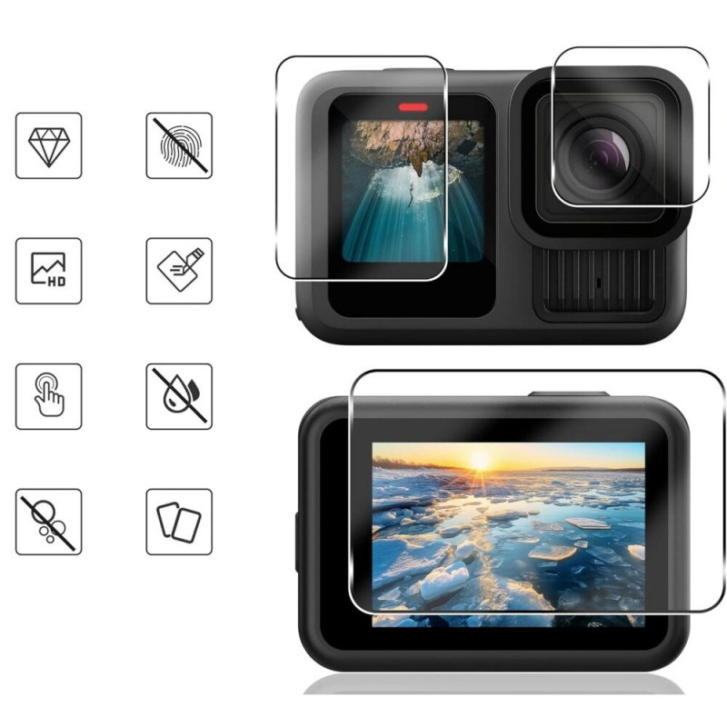 Tech-Protect Glass Fit+ Tempered Glass for GoPro Hero 13 (2 pcs), Clear