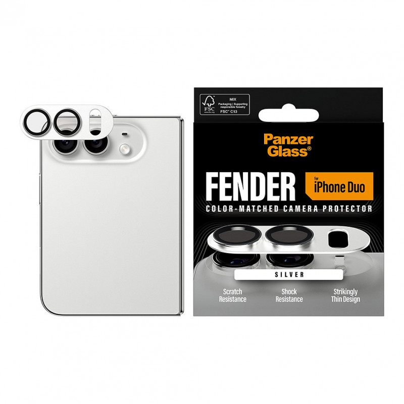 PanzerGlass Fender Camera Protector for iPhone Duo, White