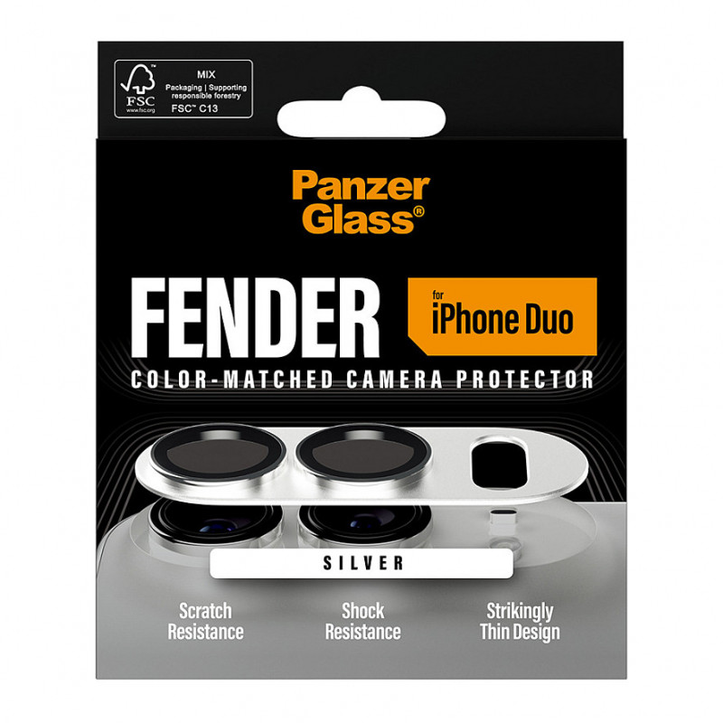 PanzerGlass Fender Camera Protector for iPhone Duo, White