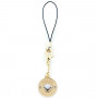 Guess GUCPMHGLD Heart Diamond Charm Phone Strap with Rhinestones, gold