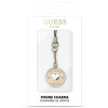 Guess GUCPMHGLD Heart Diamond Charm Phone Strap with Rhinestones, gold
