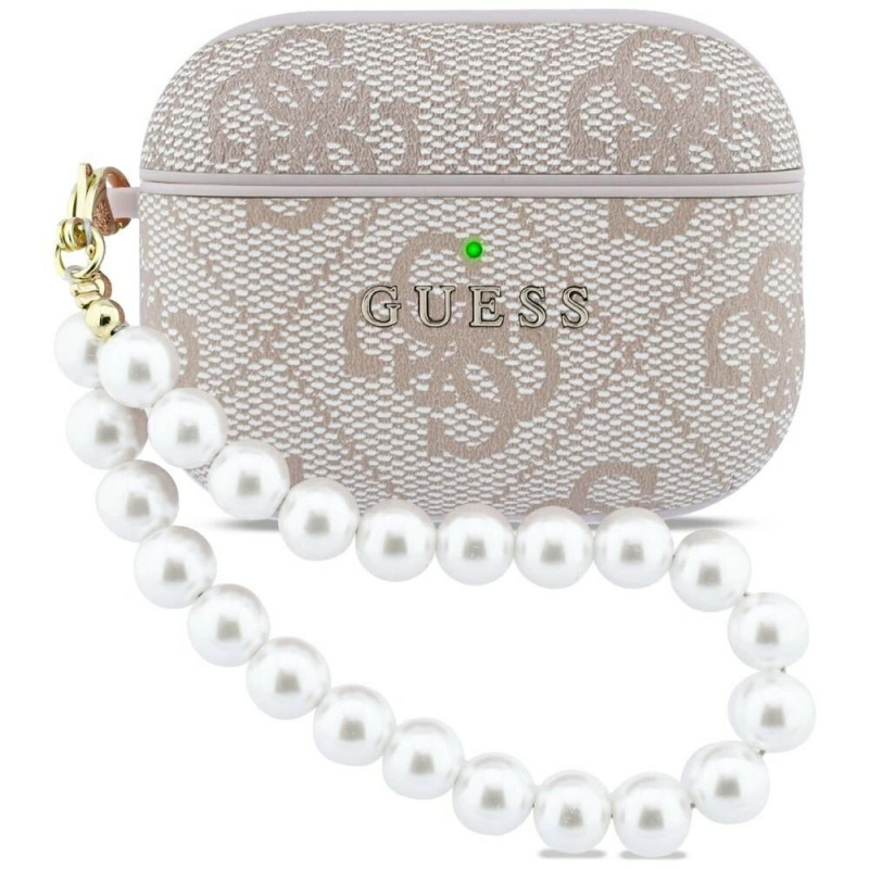 Guess 4G Pearl Strap Case for Apple AirPods Pro 3, pink