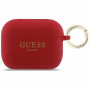 Guess Silicone Glitter Ring Case for Apple AirPods Pro 3, fuchsia