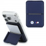 BMW M Carbon Metal Logos MagSafe Wallet, navy blue
