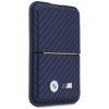 BMW M Carbon Metal Logos MagSafe Wallet, navy blue