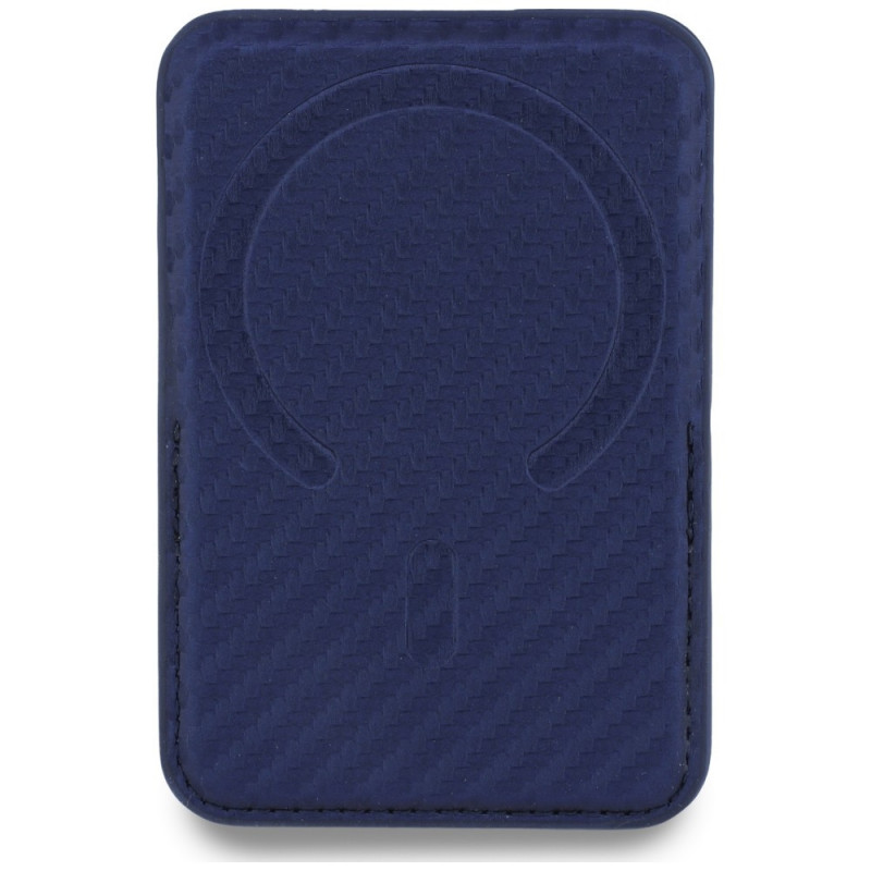 BMW M Carbon Metal Logos MagSafe Wallet, navy blue