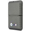 BMW M Carbon Metal Logos MagSafe Wallet, anthracite