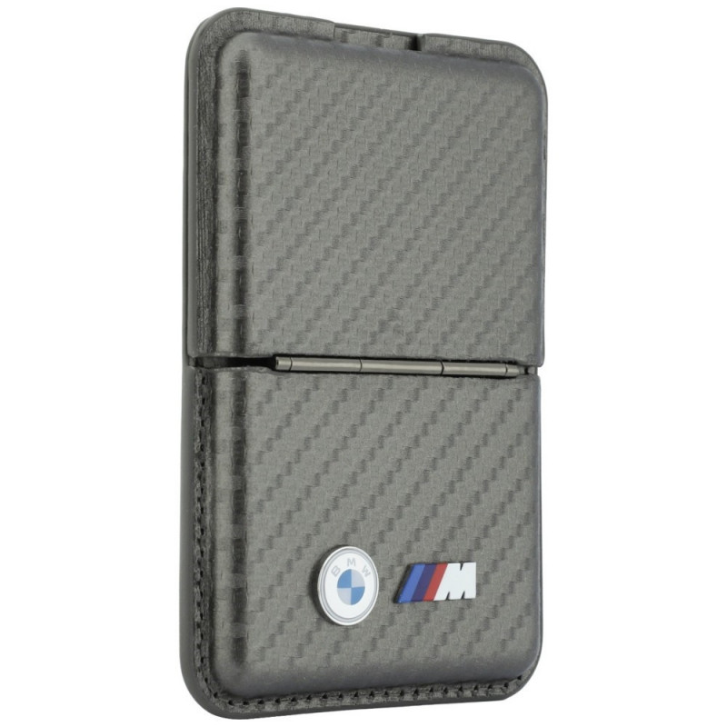 BMW M Carbon Metal Logos MagSafe Wallet, anthracite