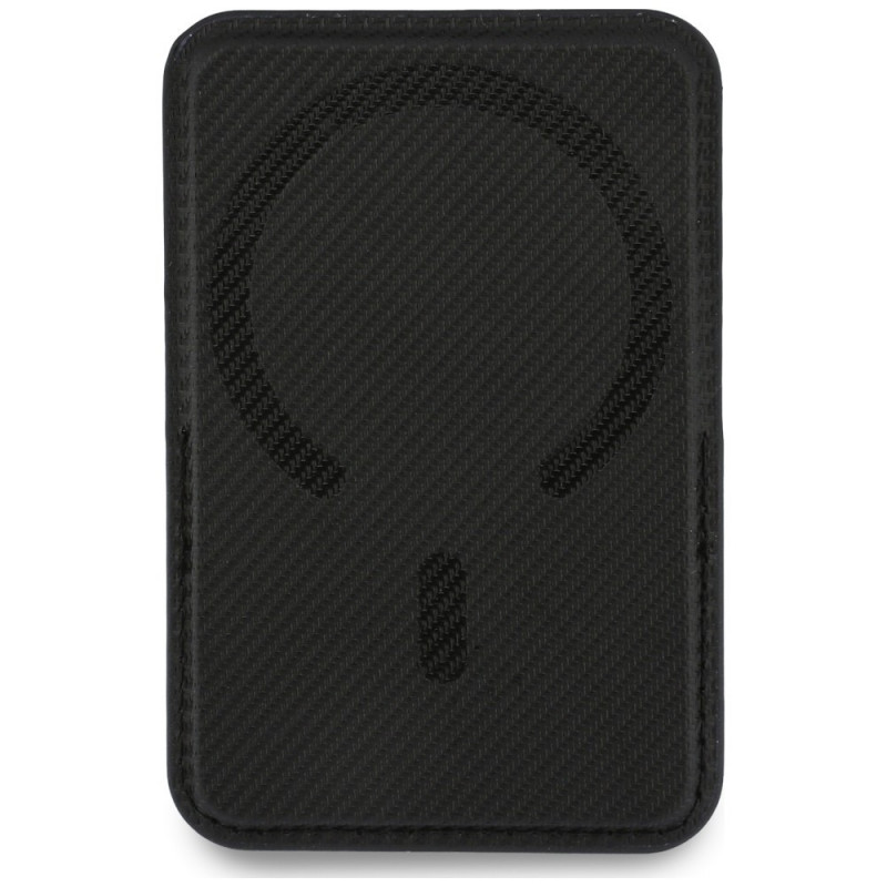 BMW Carbon Metal Logos MagSafe Wallet, black