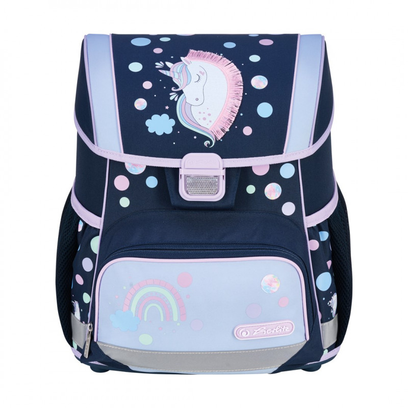 Herlitz Loop Plus Unicorn Dreams primary school bag set, dark blue/pink