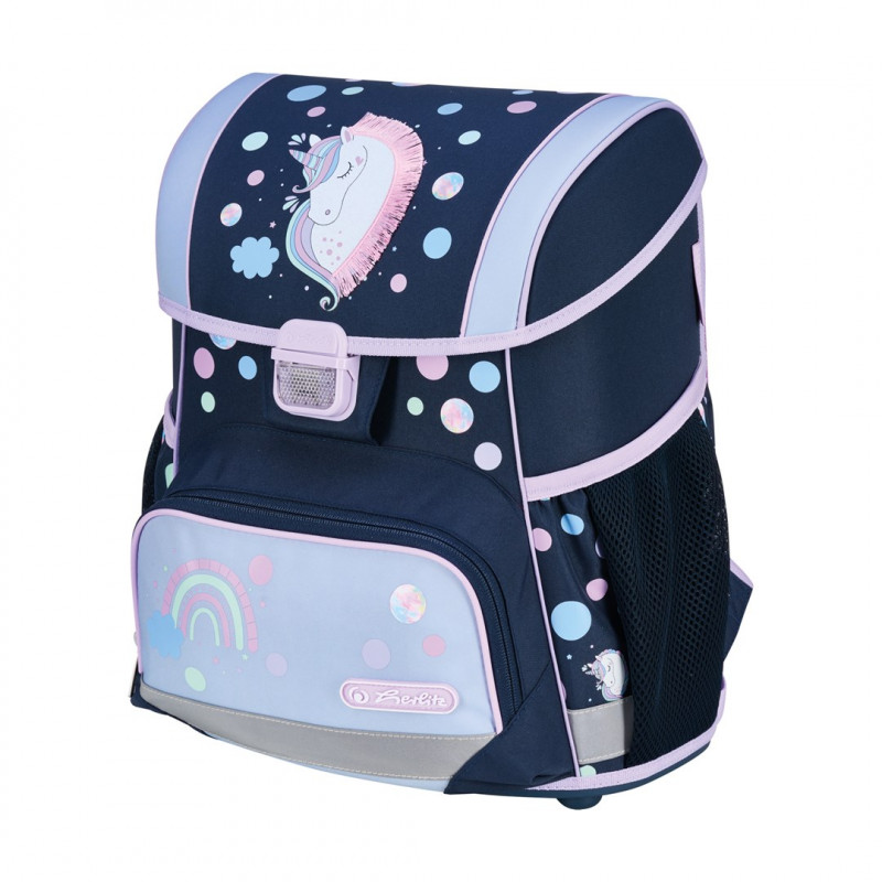 Herlitz Loop Plus Unicorn Dreams primary school bag set, dark blue/pink
