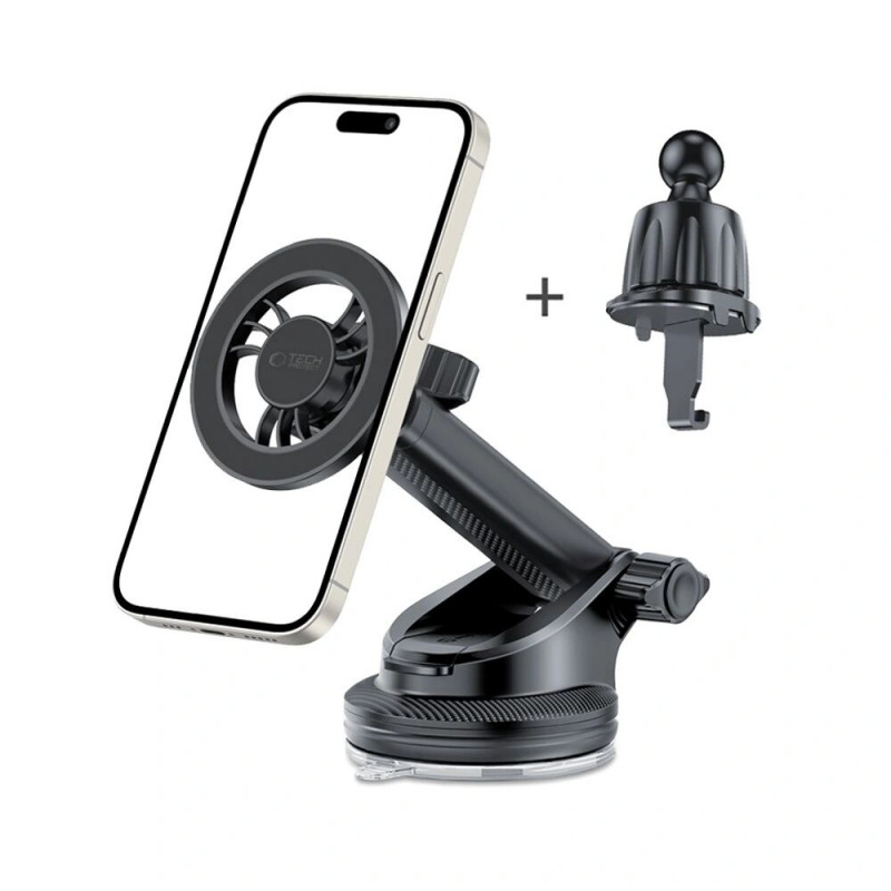Tech-Protect N56 Magnetic MagSafe Dashboard and Vent Car Mount, Black