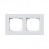 Gira 0212225 Cover Frame 2-gang flat Gira E2, pure white matt