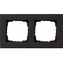 Gira 0212095 Cover Frame 2-gang flat Gira E2, black matt