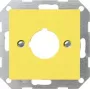 Gira 027102 Cover with Support Ring 22.5 mm System 55, Yellow