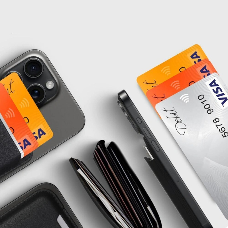Tech-Protect MagWallet MagSafe Universal Magnetic Card Holder, Orange