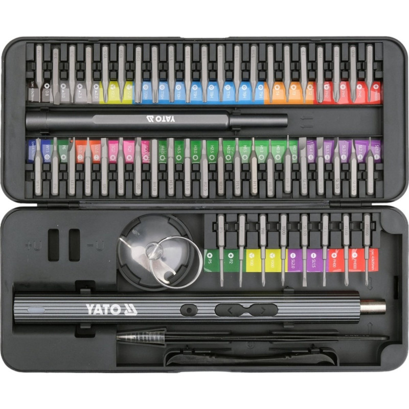 YATO YT-25770 Screwdriver Set with Bits, 3.7 V, 56 pcs