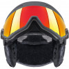 UVEX Wanted Visor Ski Helmet, 58-61 cm (L), Black