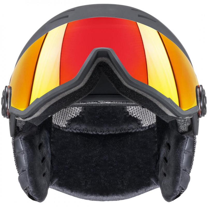UVEX Wanted Visor Ski Helmet, 58-61 cm (L), Black