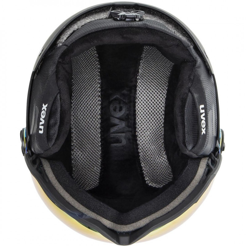 UVEX Wanted Visor Ski Helmet, 58-61 cm (L), Black
