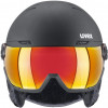 UVEX Wanted Visor Ski Helmet, 58-61 cm (L), Black