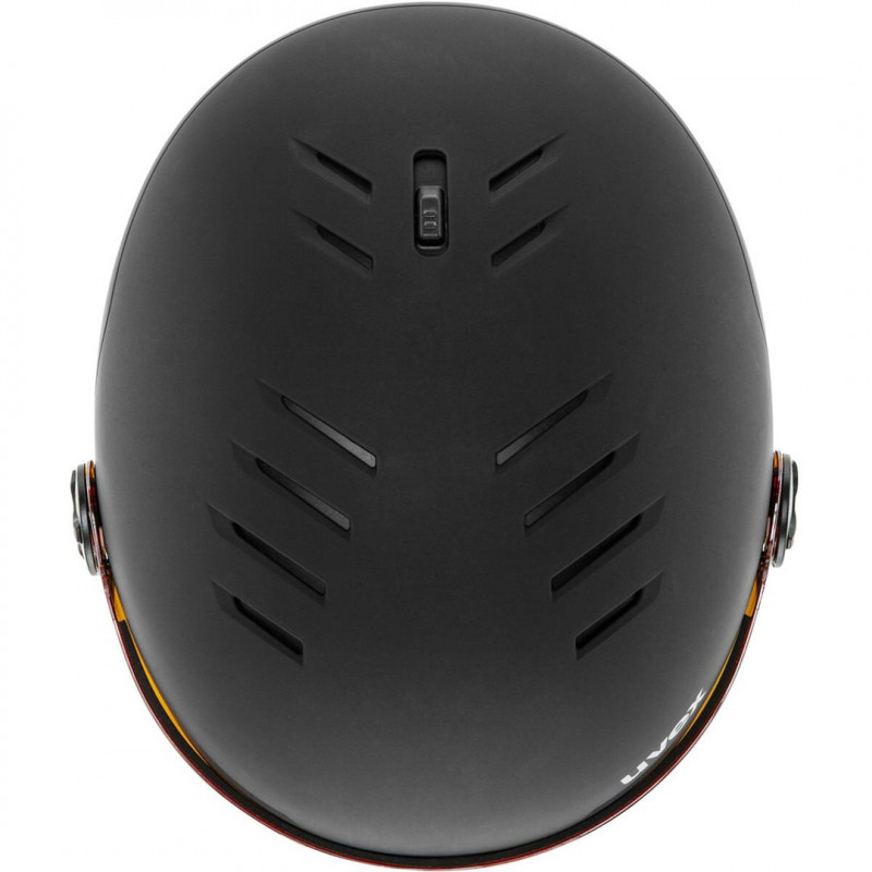 UVEX Wanted Visor Ski Helmet, 58-61 cm (L), Black