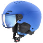 UVEX Rocket jr. Visor Kids Ski Helmet, Blue Matt
