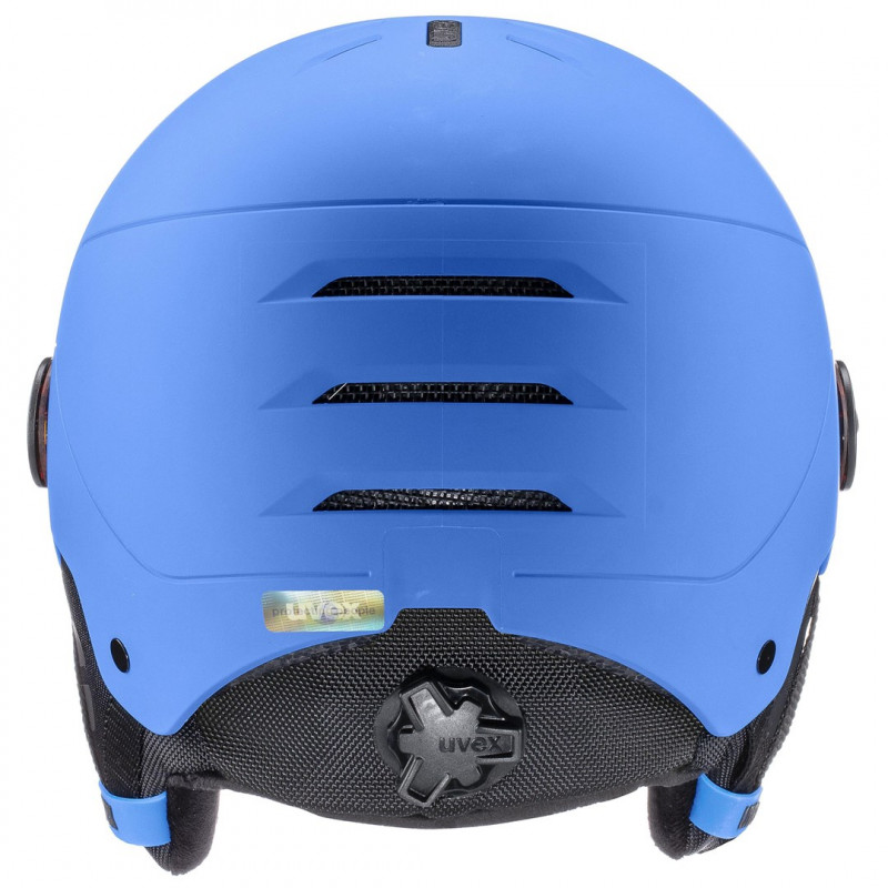 UVEX Rocket jr. Visor Kids Ski Helmet, Blue Matt