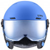 UVEX Rocket jr. Visor Kids Ski Helmet, Blue Matt
