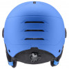UVEX Rocket jr. Visor Kids Ski Helmet, Blue Matt