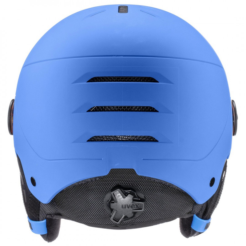 UVEX Rocket jr. Visor Kids Ski Helmet, Blue Matt