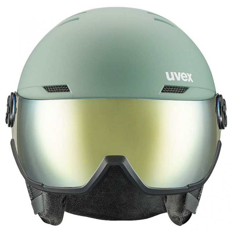 UVEX Wanted Visor Ski Helmet, 58-61 cm (L), Green