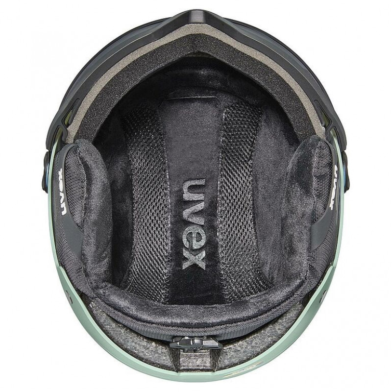 UVEX Wanted Visor Ski Helmet, 58-61 cm (L), Green
