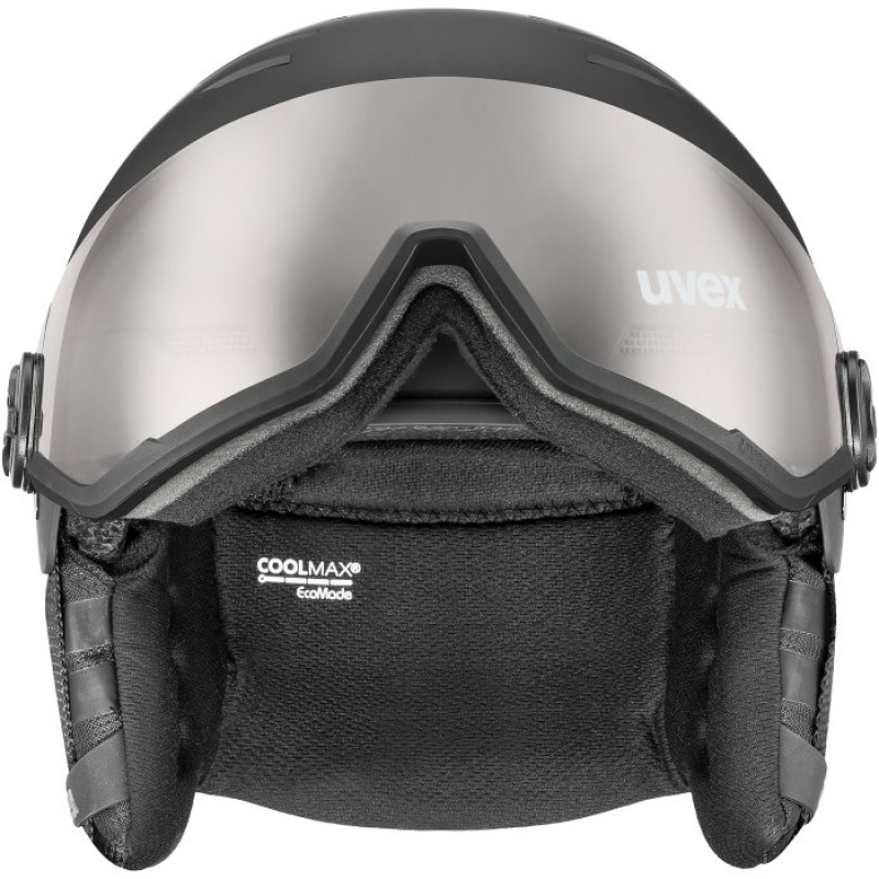 UVEX Wanted Visor pro V Ski Helmet, Black Matt