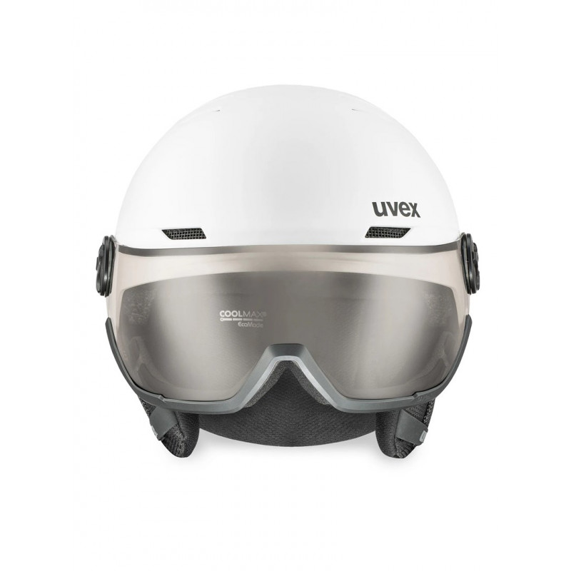 UVEX Wanted Visor pro V Ski Helmet, White Matt
