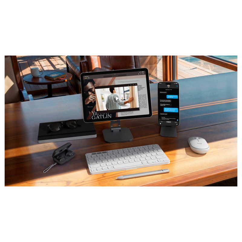 Logitech Keys-To-Go 2 for iPad Keyboard (920-013009), Pale Grey, Swiss layout