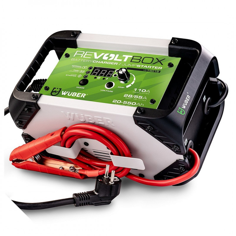 Wuber W14015 Automatic Car Battery Charger with Jump Start, 110 A