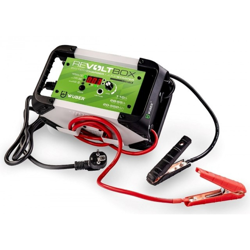 Wuber W14015 Automatic Car Battery Charger with Jump Start, 110 A