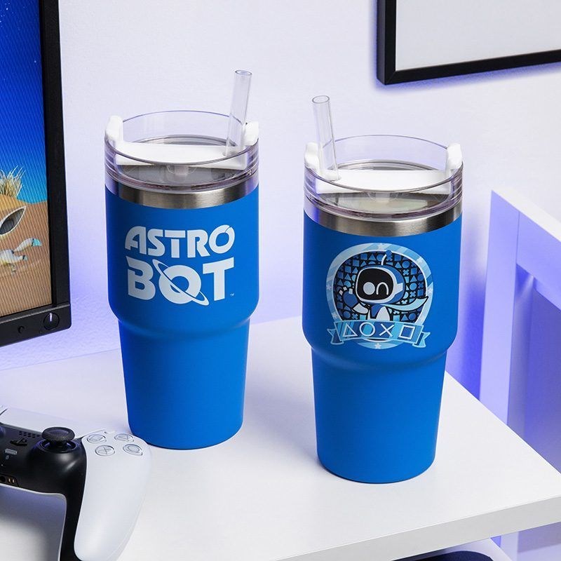 Paladone PP15504AB Astro Bot Travel Mug, 600 ml, Blue
