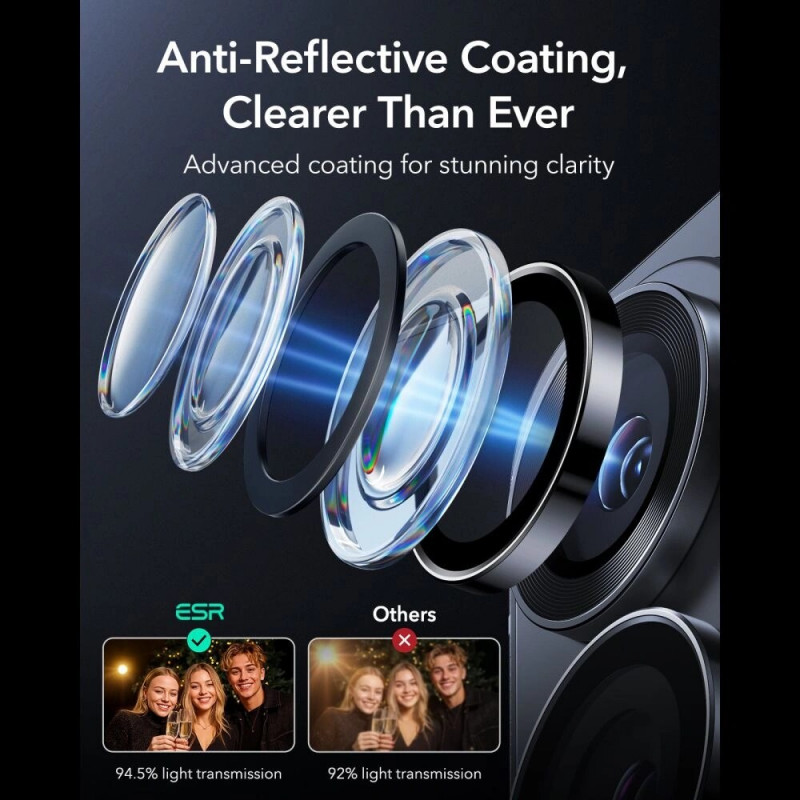 ESR Armorite Camera Protector for Samsung Galaxy S26 Ultra, Black